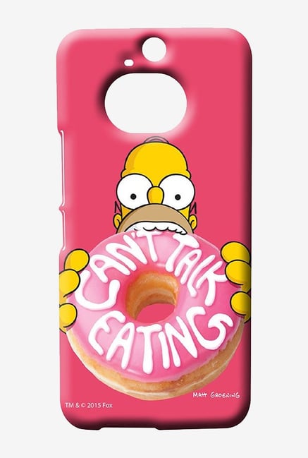 Simpsons Cant Talk Eating Pink Case for HTC One M9 Plus Simpsons Cant Talk Eating Pink Case for HTC One M9 Plus
