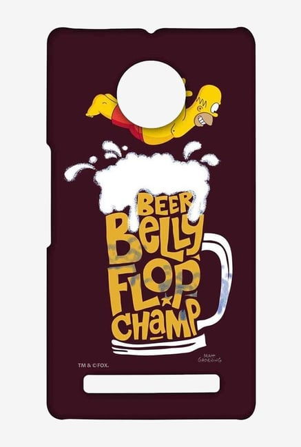 Simpsons Beer Belly Flop Champ Maroon Case for Yu Yuphoria Simpsons Beer Belly Flop Champ Maroon Case for Yu Yuphoria