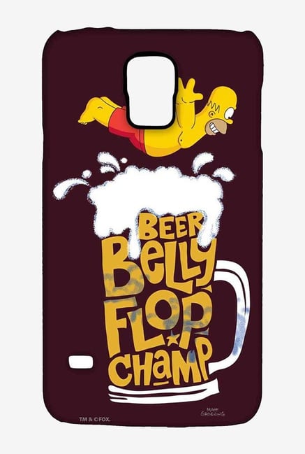Simpsons Beer Belly Flop Champ Maroon Case for Samsung S5 Simpsons Beer Belly Flop Champ Maroon Case for Samsung S5