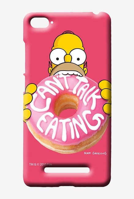 Simpsons Cant Talk Eating Pink Case for Xiaomi Mi4i Simpsons Cant Talk Eating Pink Case for Xiaomi Mi4i