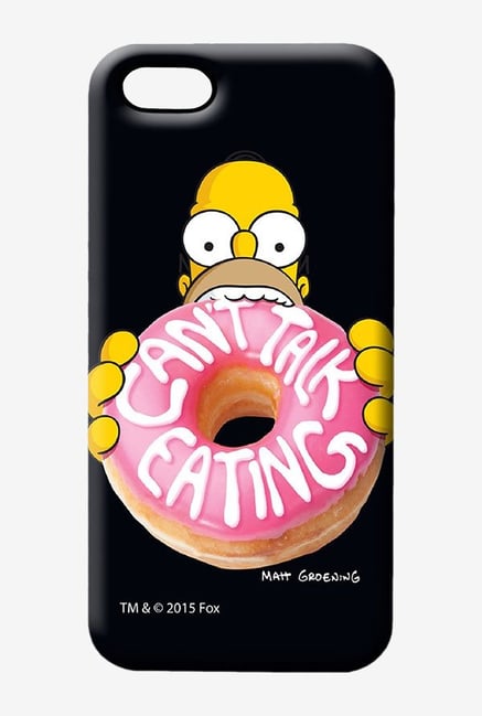 Simpsons Cant Talk Eating Black Case for iPhone 5/5s Simpsons Cant Talk Eating Black Case for iPhone 5/5s