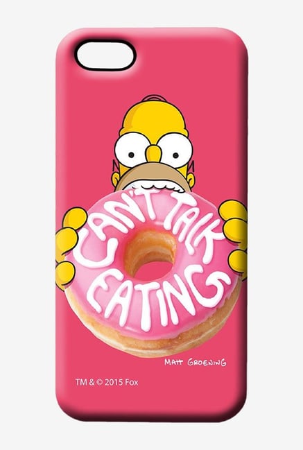 Simpsons Cant Talk Eating Pink Case for iPhone 5/5s Simpsons Cant Talk Eating Pink Case for iPhone 5/5s