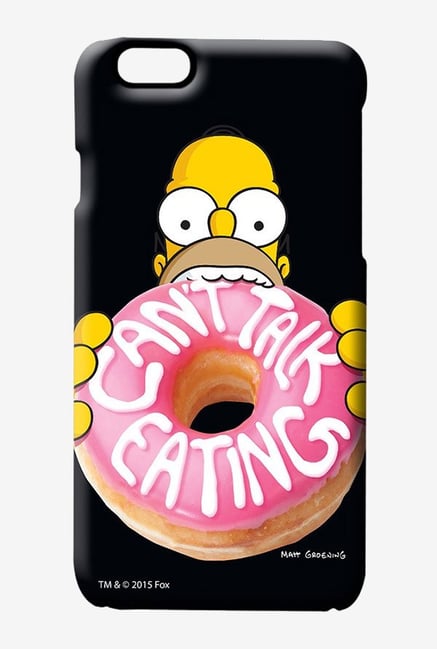 Simpsons Cant Talk Eating Black Case for iPhone 6 Simpsons Cant Talk Eating Black Case for iPhone 6