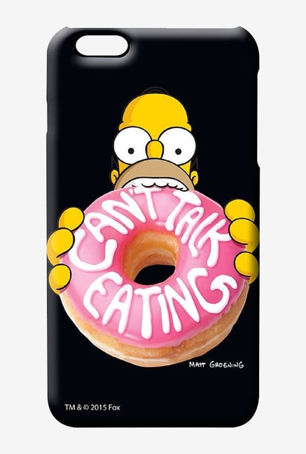 Simpsons Cant Talk Eating Black Case for iPhone 6 Plus Simpsons Cant Talk Eating Black Case for iPhone 6 Plus