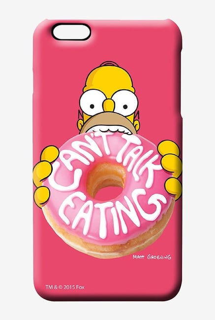Simpsons Cant Talk Eating Pink Case for iPhone 6 Plus Simpsons Cant Talk Eating Pink Case for iPhone 6 Plus