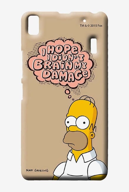 Simpsons Brain Humour Case for Lenovo A7000 Simpsons Brain Humour Case for Lenovo A7000