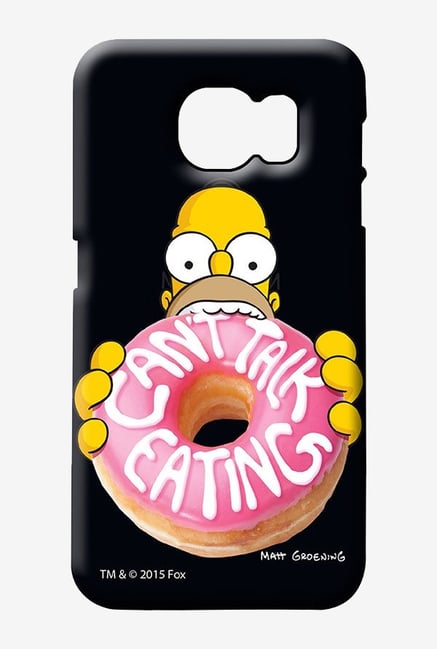Simpsons Cant Talk Eating Black Case for Samsung S6 Simpsons Cant Talk Eating Black Case for Samsung S6