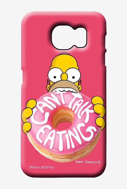 Simpsons Cant Talk Eating Pink Case for Samsung S6 Simpsons Cant Talk Eating Pink Case for Samsung S6
