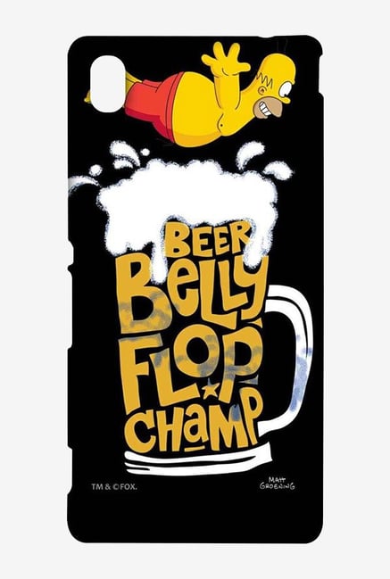 Simpsons Beer Belly Flop Champ Black Case for Sony Xperia M4 Simpsons Beer Belly Flop Champ Black Case for Sony Xperia M4