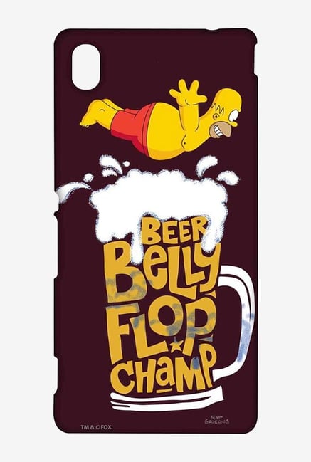 Simpsons Beer Belly Flop Champ Maroon Case for Sony XperiaM4 Simpsons Beer Belly Flop Champ Maroon Case for Sony XperiaM4