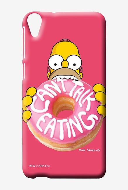 Simpsons Cant Talk Eating Pink Case for HTC Desire 820 Simpsons Cant Talk Eating Pink Case for HTC Desire 820