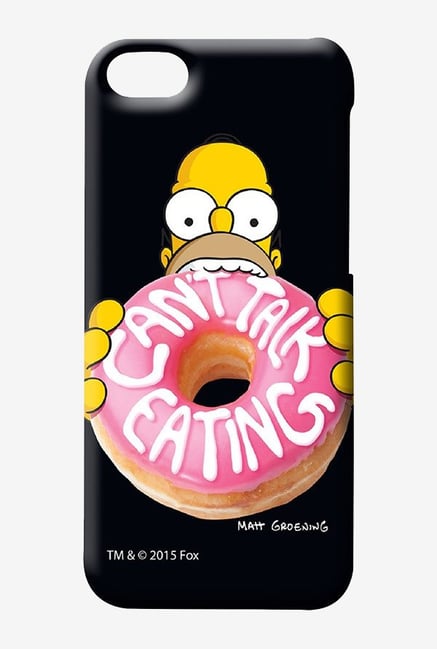 Simpsons Cant Talk Eating Black Case for iPhone 4/4s Simpsons Cant Talk Eating Black Case for iPhone 4/4s