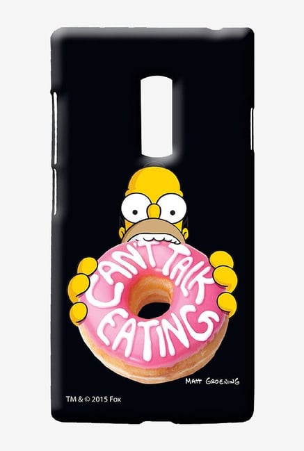 Simpsons Cant Talk Eating Black Case for Oneplus Two Simpsons Cant Talk Eating Black Case for Oneplus Two