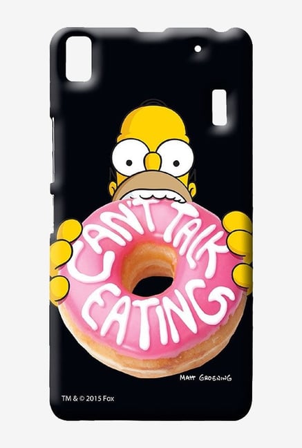 Simpsons Cant Talk Eating Black Case for Lenovo K3 Note Simpsons Cant Talk Eating Black Case for Lenovo K3 Note