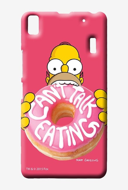 Simpsons Cant Talk Eating Pink Case for Lenovo K3 Note Simpsons Cant Talk Eating Pink Case for Lenovo K3 Note