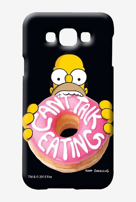 Simpsons Cant Talk Eating Black Case for Samsung Galaxy E7 Simpsons Cant Talk Eating Black Case for Samsung Galaxy E7