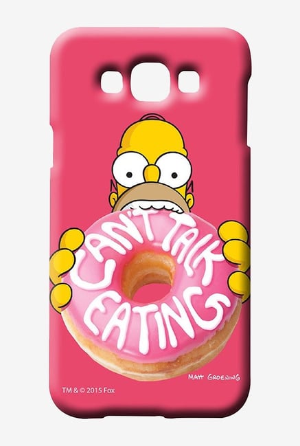 Simpsons Cant Talk Eating Pink Case for Samsung Galaxy E7 Simpsons Cant Talk Eating Pink Case for Samsung Galaxy E7