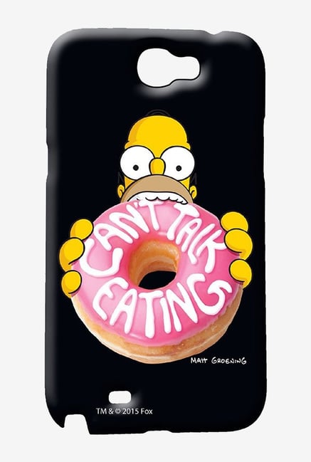 Simpsons Cant Talk Eating Black Case for Samsung Note 2 Simpsons Cant Talk Eating Black Case for Samsung Note 2