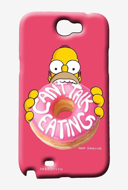 Simpsons Cant Talk Eating Pink Case for Samsung Note 2 Simpsons Cant Talk Eating Pink Case for Samsung Note 2