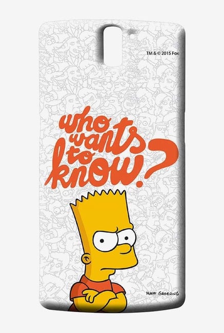 Simpsons Who Wants To Know Case for Oneplus One Simpsons Who Wants To Know Case for Oneplus One