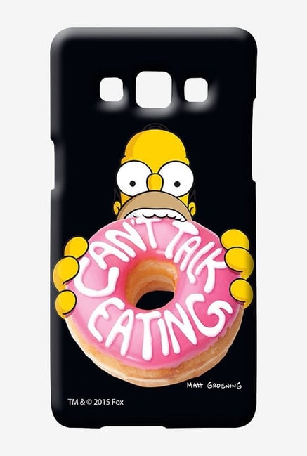 Simpsons Cant Talk Eating Black Case for Samsung Galaxy A5 Simpsons Cant Talk Eating Black Case for Samsung Galaxy A5