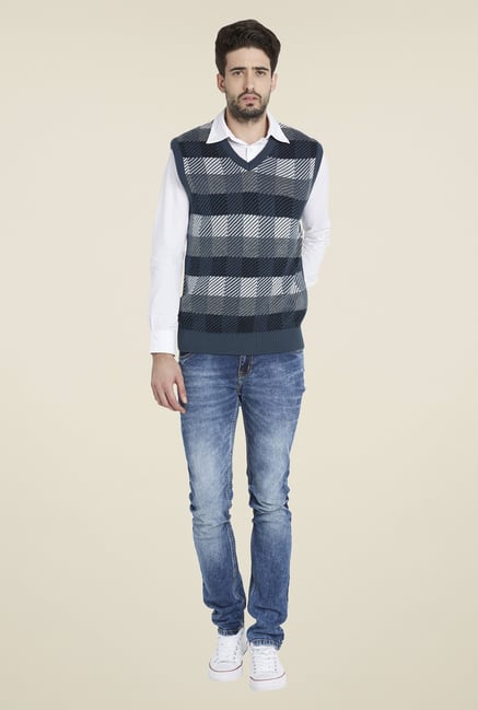 Globus Blue Checks Sweater Globus Blue Checks Sweater