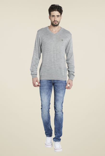 Globus Grey Solid Pullover Globus Grey Solid Pullover