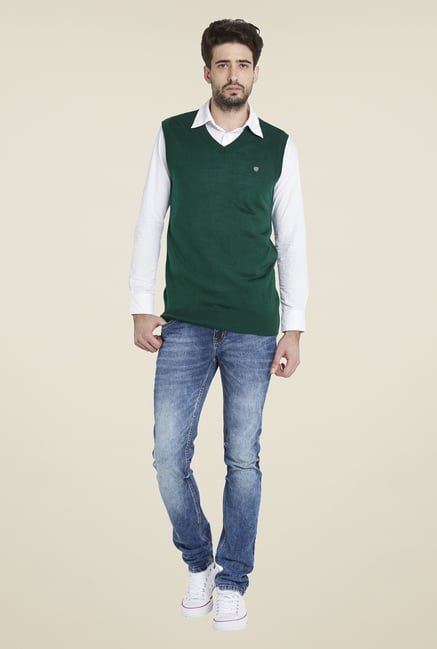 Globus Green Solid Sweater Globus Green Solid Sweater