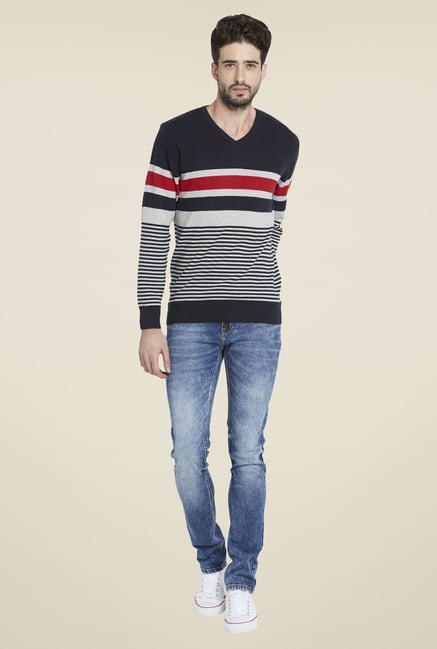 Globus Black Striped Pullover Globus Black Striped Pullover