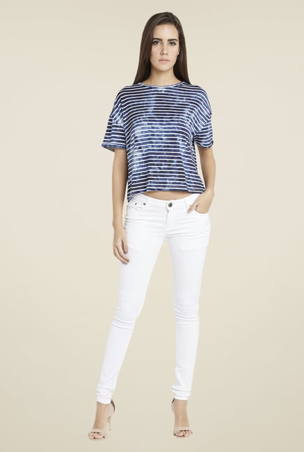 Globus Blue Striped Top Globus Blue Striped Top