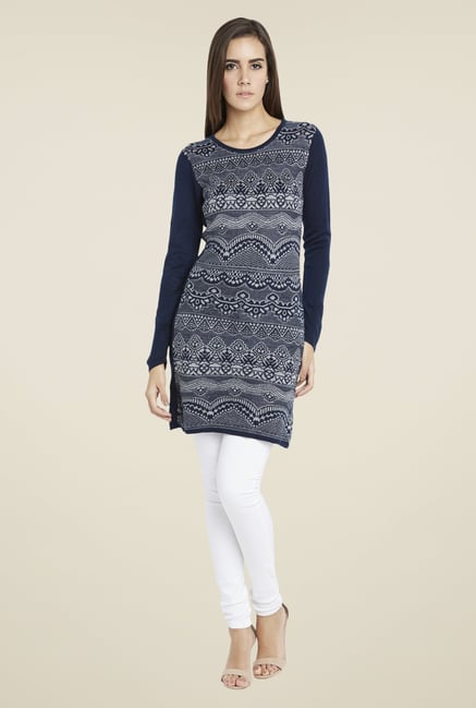 Globus Navy Printed Chic Tunic Globus Navy Printed Chic Tunic