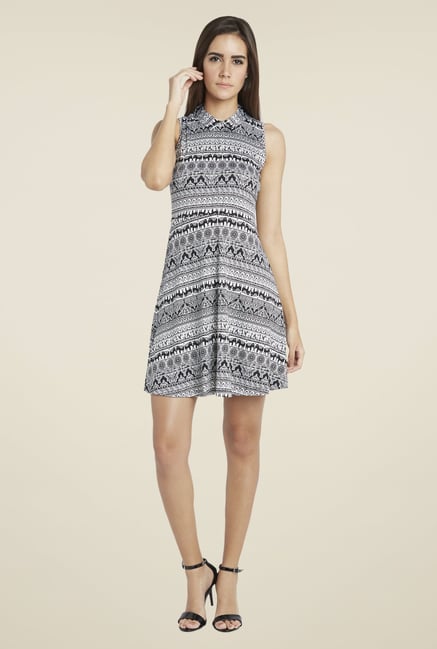 Globus Black Printed Dress Globus Black Printed Dress