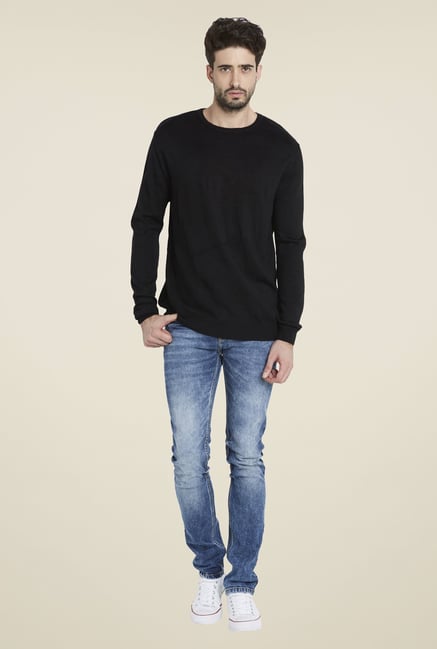 Globus Black Solid Pullover Globus Black Solid Pullover
