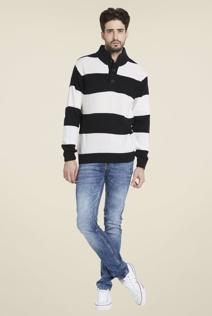 Globus Black & White Striped Pullover Globus Black & White Striped Pullover