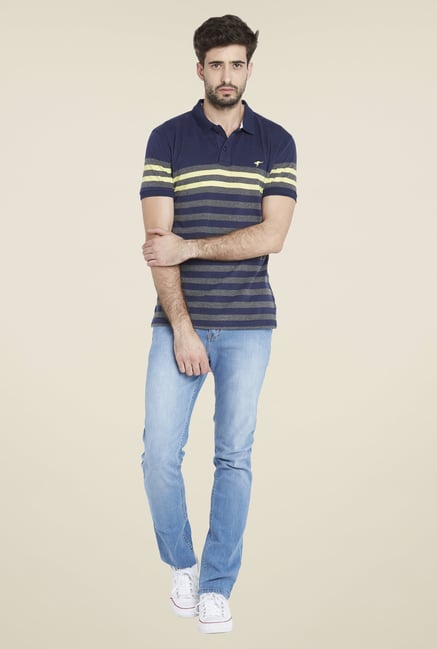 Globus Navy Stylish Striped T Shirt Globus Navy Stylish Striped T Shirt