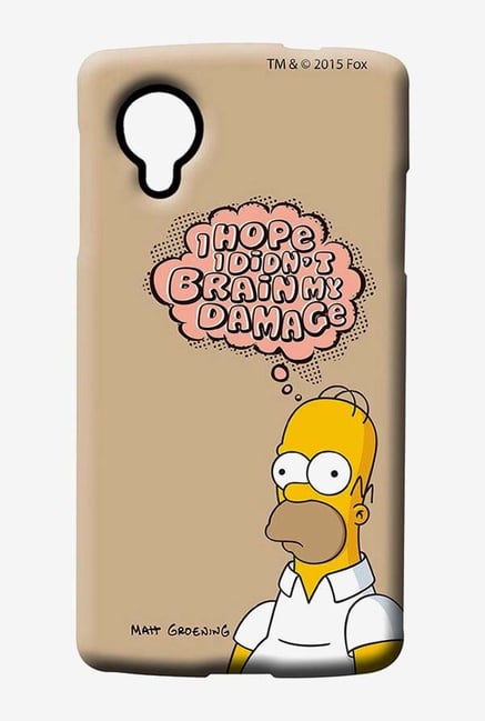 Simpsons Brain Humour Case for LG Nexus 5 Simpsons Brain Humour Case for LG Nexus 5