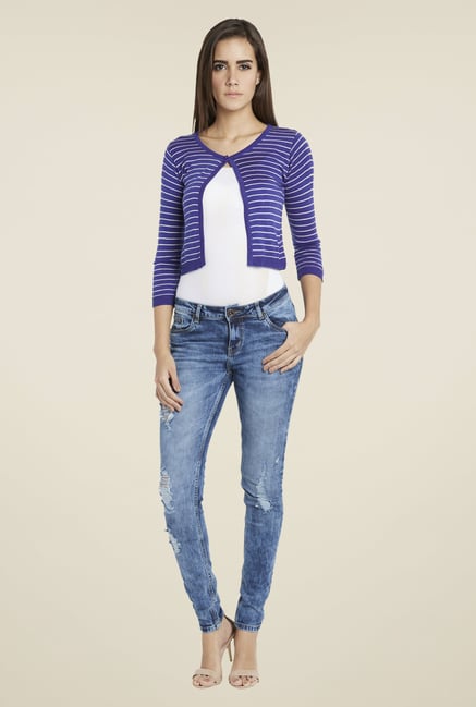 Globus Blue Striped Shrug Globus Blue Striped Shrug