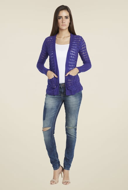 Globus Purple Lace Shrug Globus Purple Lace Shrug