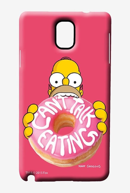 Simpsons Cant Talk Eating Pink Case for Samsung Note 3 Simpsons Cant Talk Eating Pink Case for Samsung Note 3