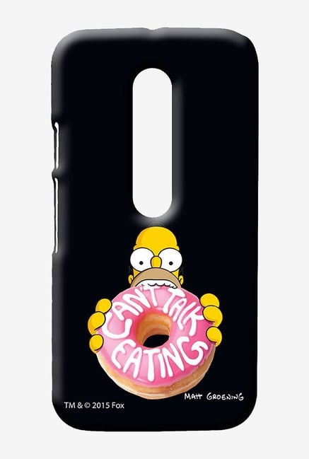 Simpsons Cant Talk Eating Black Case for Moto G3 Simpsons Cant Talk Eating Black Case for Moto G3