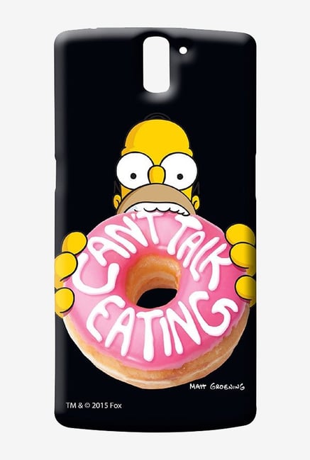 Simpsons Cant Talk Eating Black Case for Oneplus One Simpsons Cant Talk Eating Black Case for Oneplus One