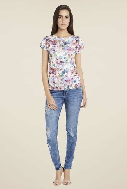 Globus Multicolor Floral Print Top Globus Multicolor Floral Print Top