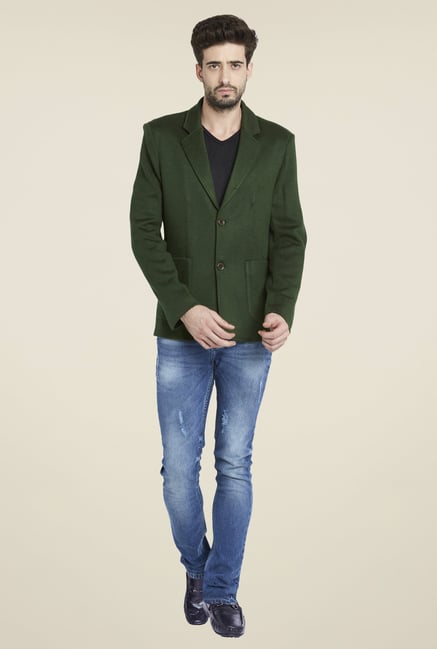 Globus Green Solid Blazer Globus Green Solid Blazer