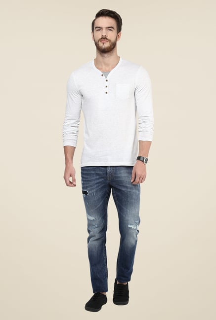 celio* White Solid T Shirt celio* White Solid T Shirt