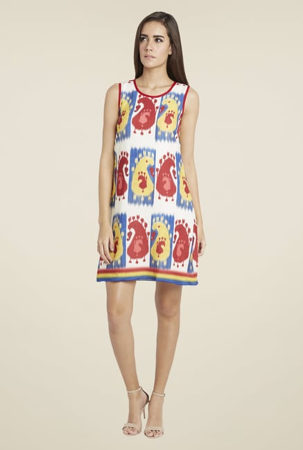 Globus White Paisley Print Dress Globus White Paisley Print Dress