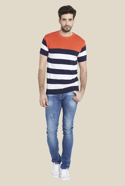 Globus Multicolor Striped Crew T Shirt Globus Multicolor Striped Crew T Shirt