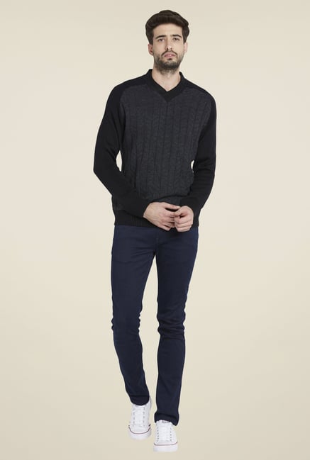 Globus Black Striped Pullover Globus Black Striped Pullover