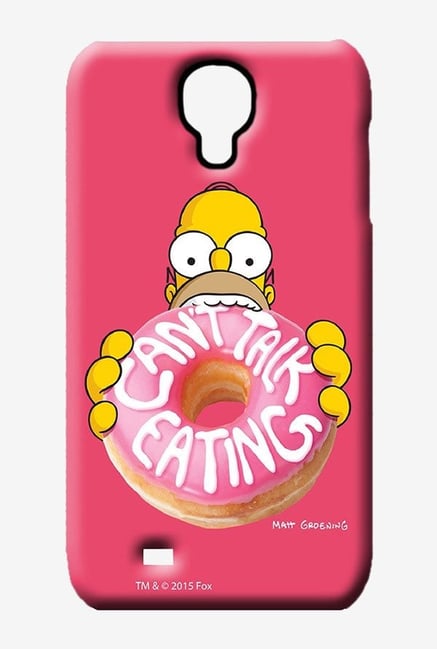 Simpsons Cant Talk Eating Pink Case for Samsung S4 Simpsons Cant Talk Eating Pink Case for Samsung S4