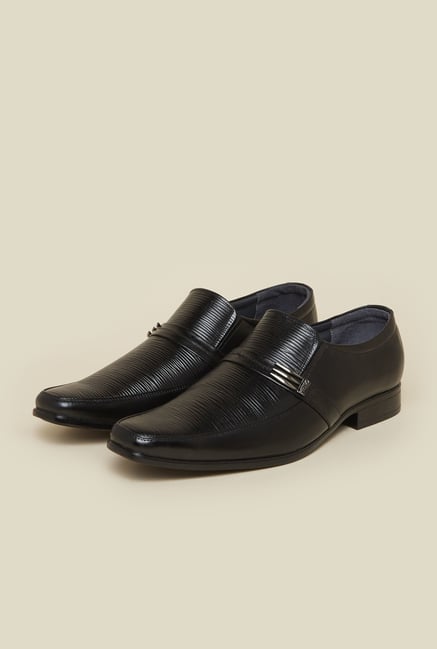 Metro Black Formal Slip-On Shoes Metro Black Formal Slip-On Shoes
