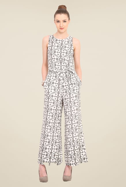 Saiesta White Printed Jumpsuit Saiesta White Printed Jumpsuit